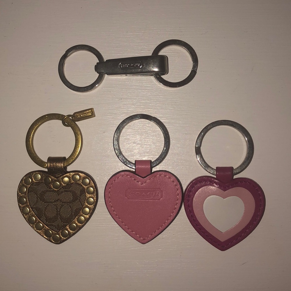 Set of 4 Coach keychains